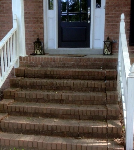 before pressure washed brick Lexington SC