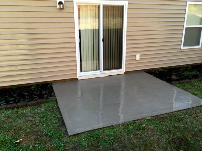 freshly pressure washed patio in Lexington SC