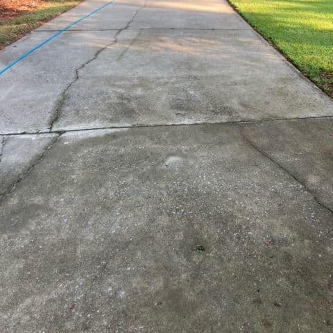 driveway pressure washed in Columbia SC before